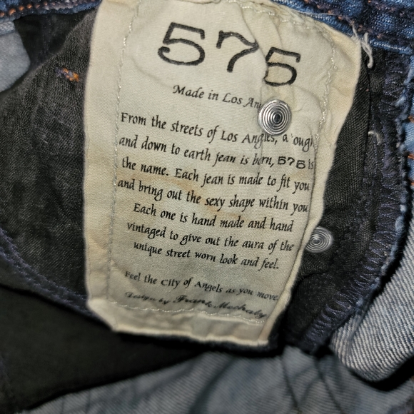 575 denim wide leg capris jeans 26 - Picture 6 of 12